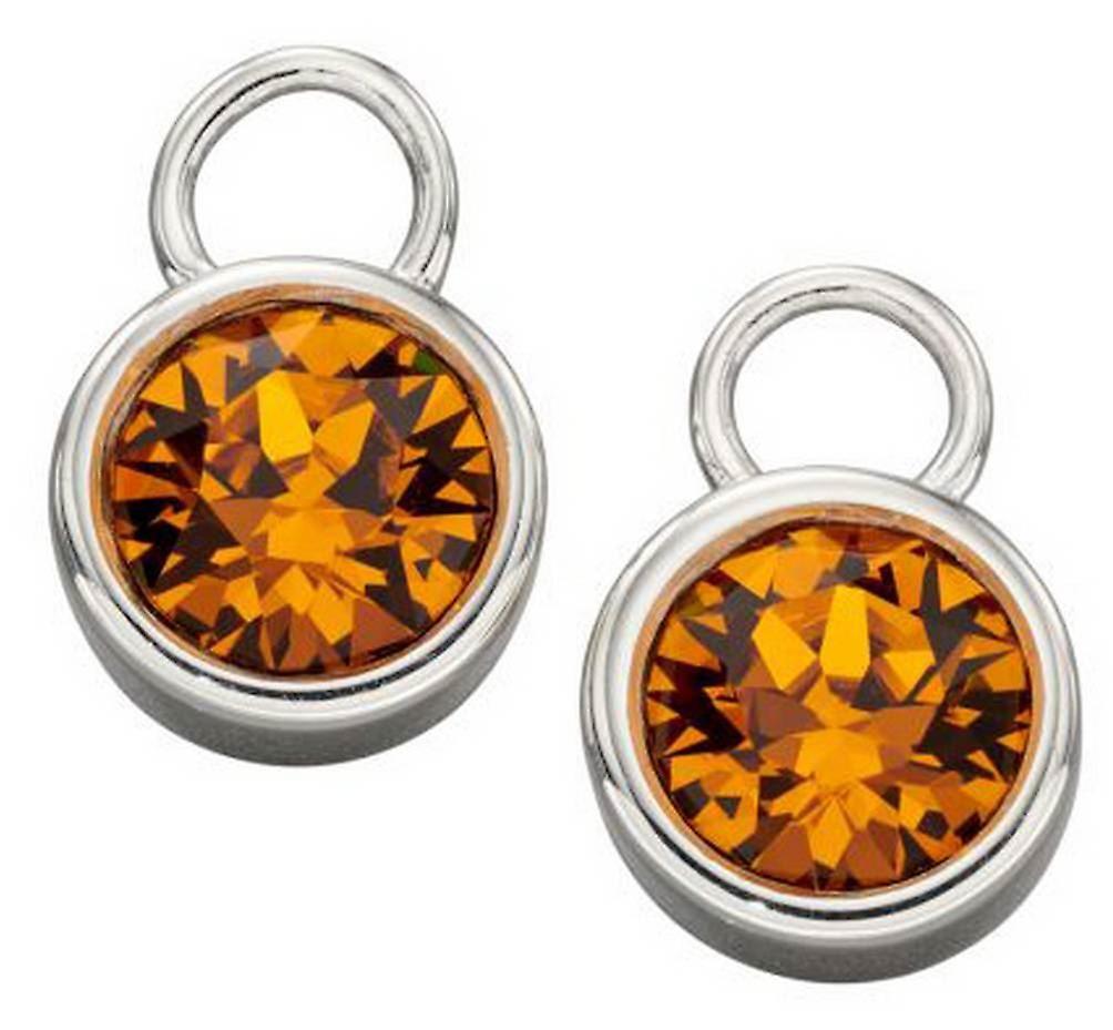 Beginnings November Birthstone Charm - Orange/Silver