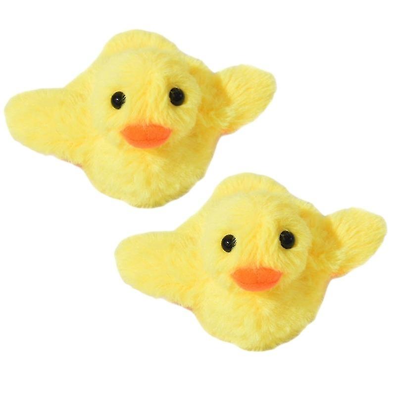 Pack of Little Yellow Duck Plush Doll Cat Interactive Toy USB Charger Flapping Vibration