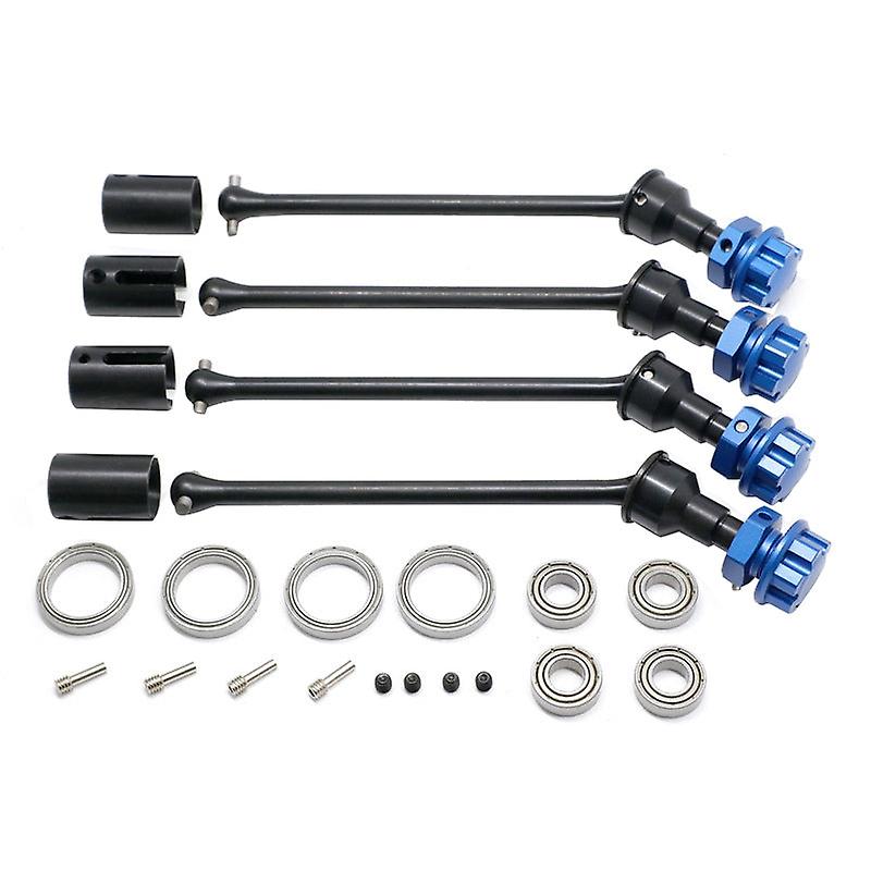 4 Pcs Steel Extended Driveshaft Cvd With Splined Wheel Hex For 1/10 Traxxas Maxx Rc Car Replacement Accessories