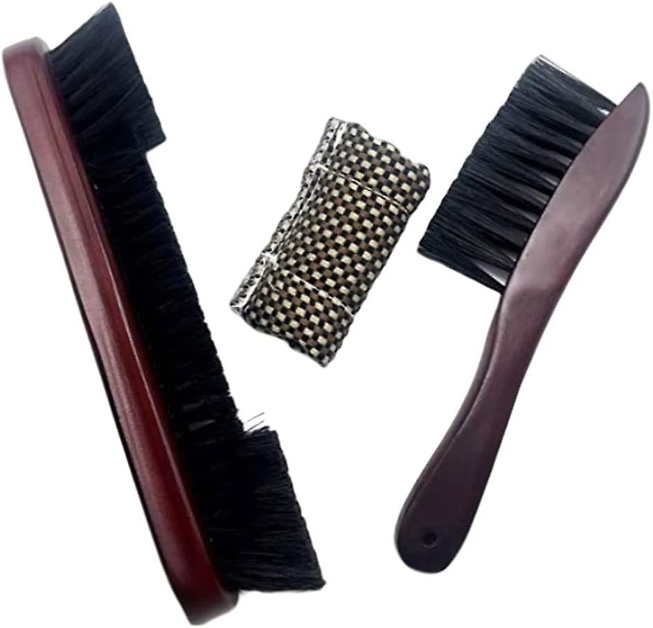 3PCS Pool Table Cleaner Kit,Pool Table Rail Brush Set,Billiard Table Brush,Wooden Handle Billiards
