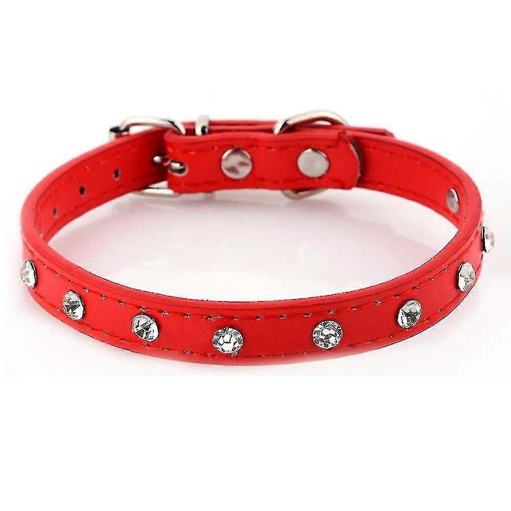 Leather Safety Rivet Cat Collars-hand Stretch Take-light And Strong