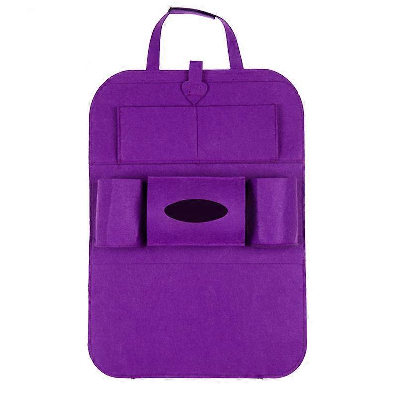Multi-Pocket Car Felt Seat Storage Bag Foldable Durable Holder Pockets Space Saving Auto Interior Organizer