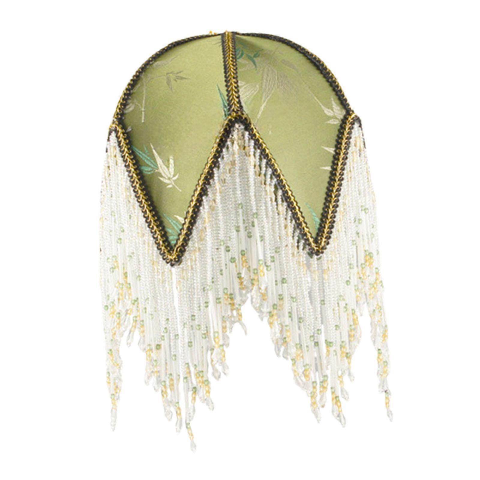Lampshade with Tassels Stable Protective Cover for Family Ornament Household Multicolor A