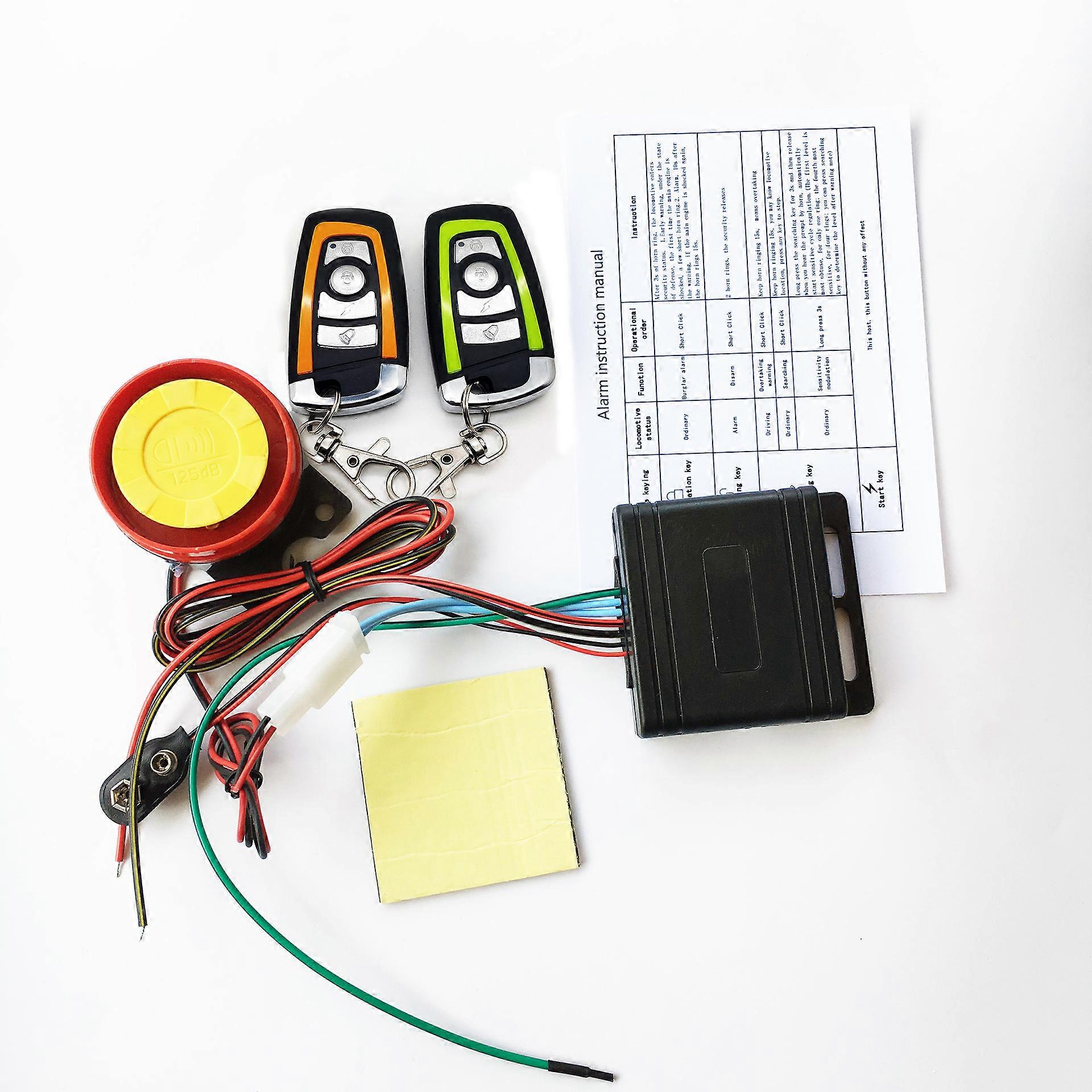 5Sets 12V Car Key Systems Key blade  Security Alarm System Motorcycle Bike Scooter Remote Control Anti-theft