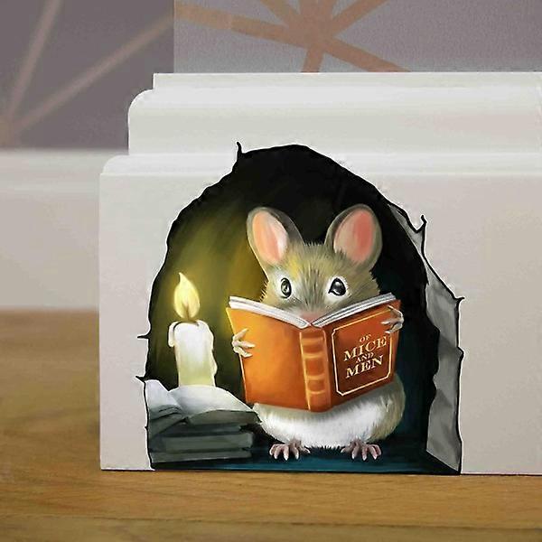 (Mouse reading book) Mouse reading book, wall decor sticker
