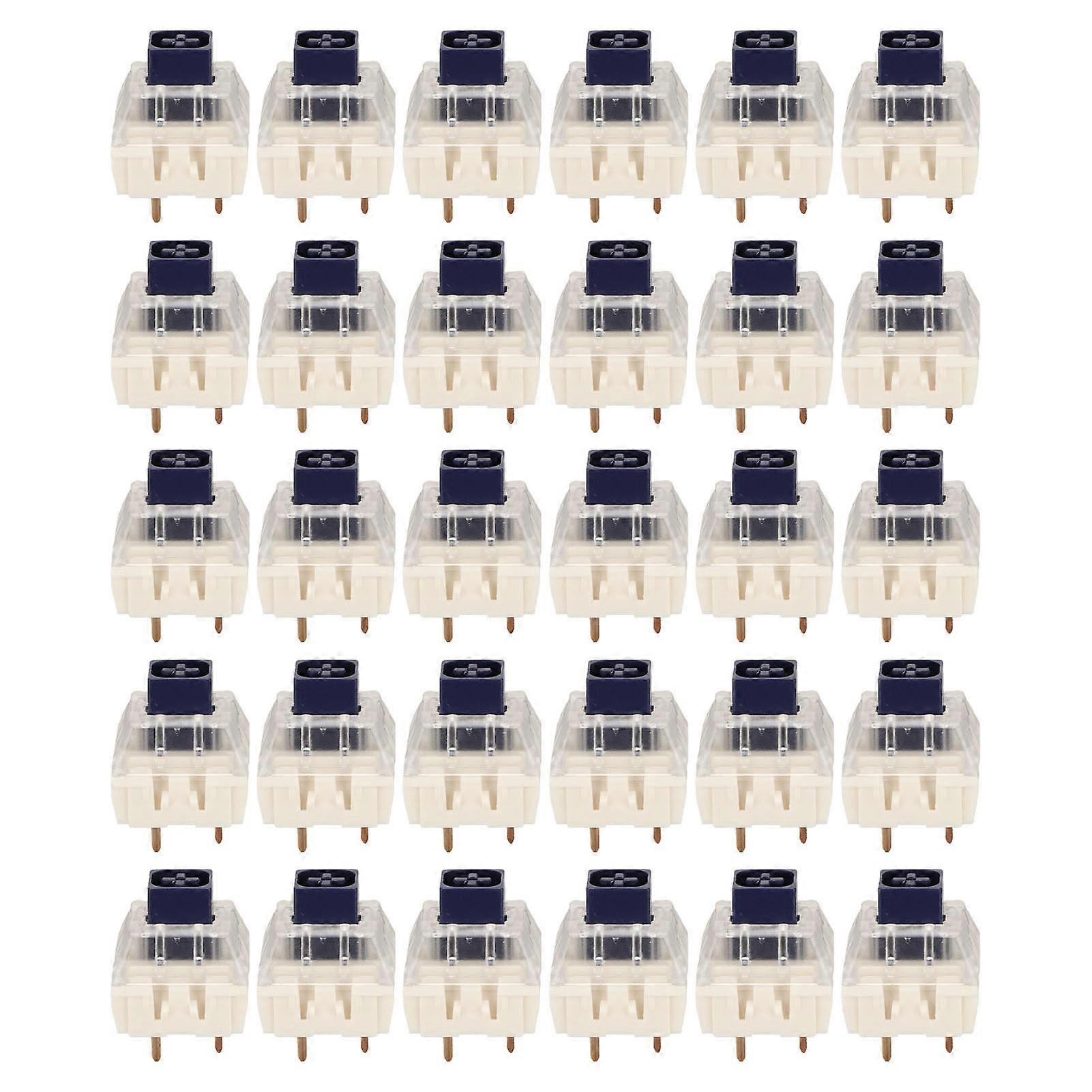 30pcs Mechanical Keyboard Switches Waterproof Backlight DIY Keyboard Switch for Customizing Keyboards Dark Blue Switch
