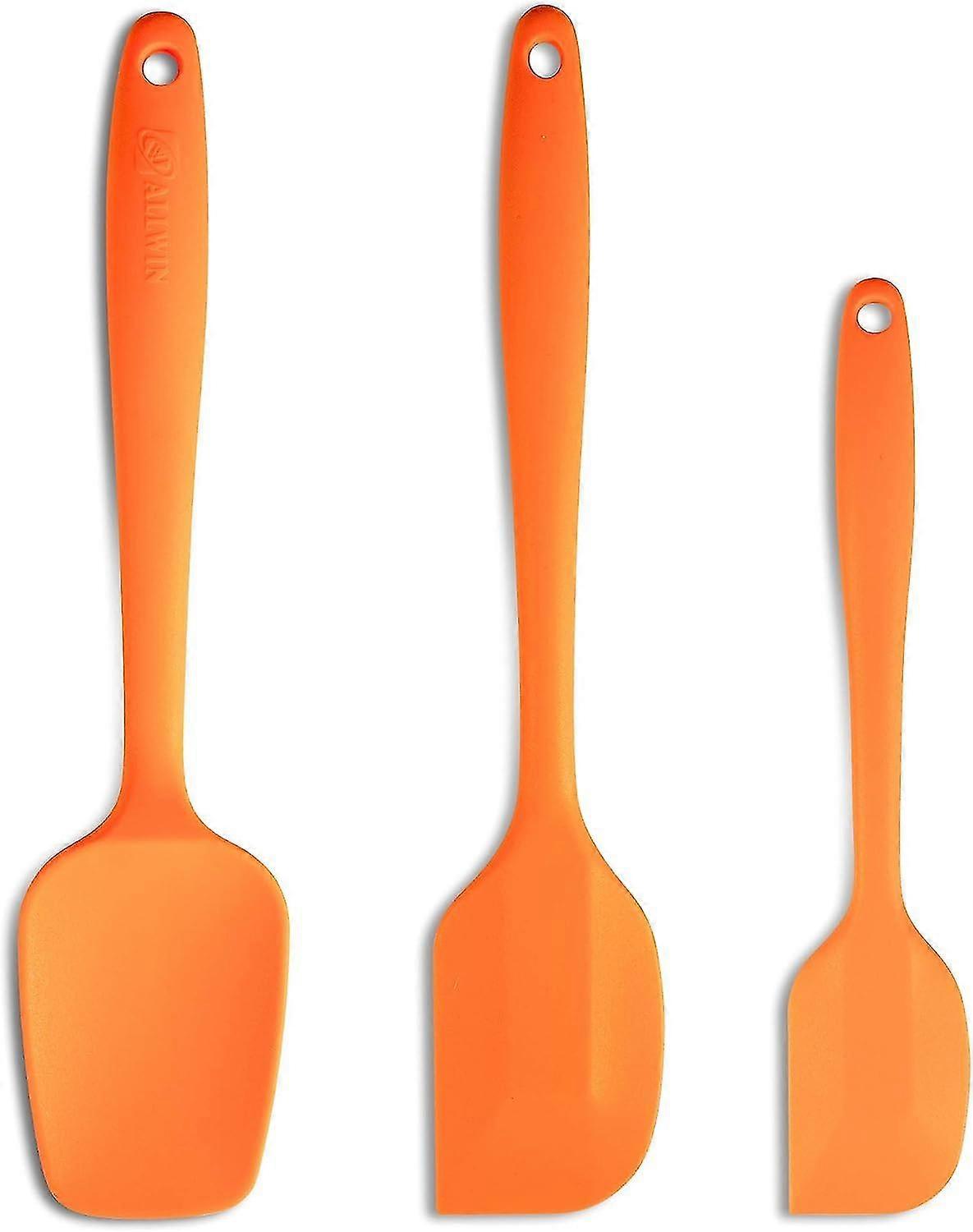 ملعقة سيليكون 3 قطع طقم ، مقبض مريح ملاعق عالية المقاومة للحرارة ، ملاعق مطاطية غير لاصقة مع St