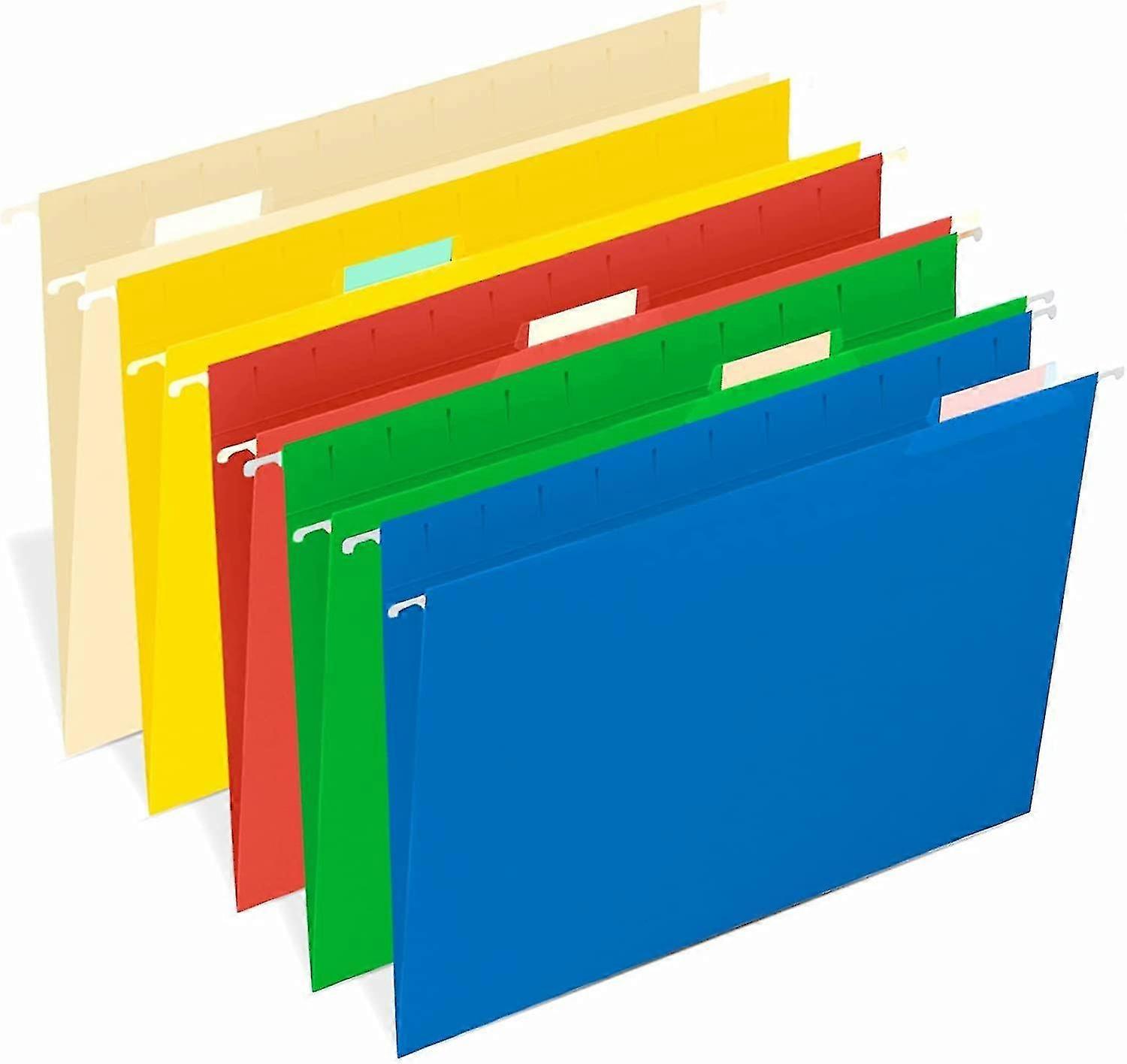 Hanging File Folders,  30 Pack Letter Size Reinforced Hanging Folders, Designed for Bulky Files, Medical Charts, Assorted Colors