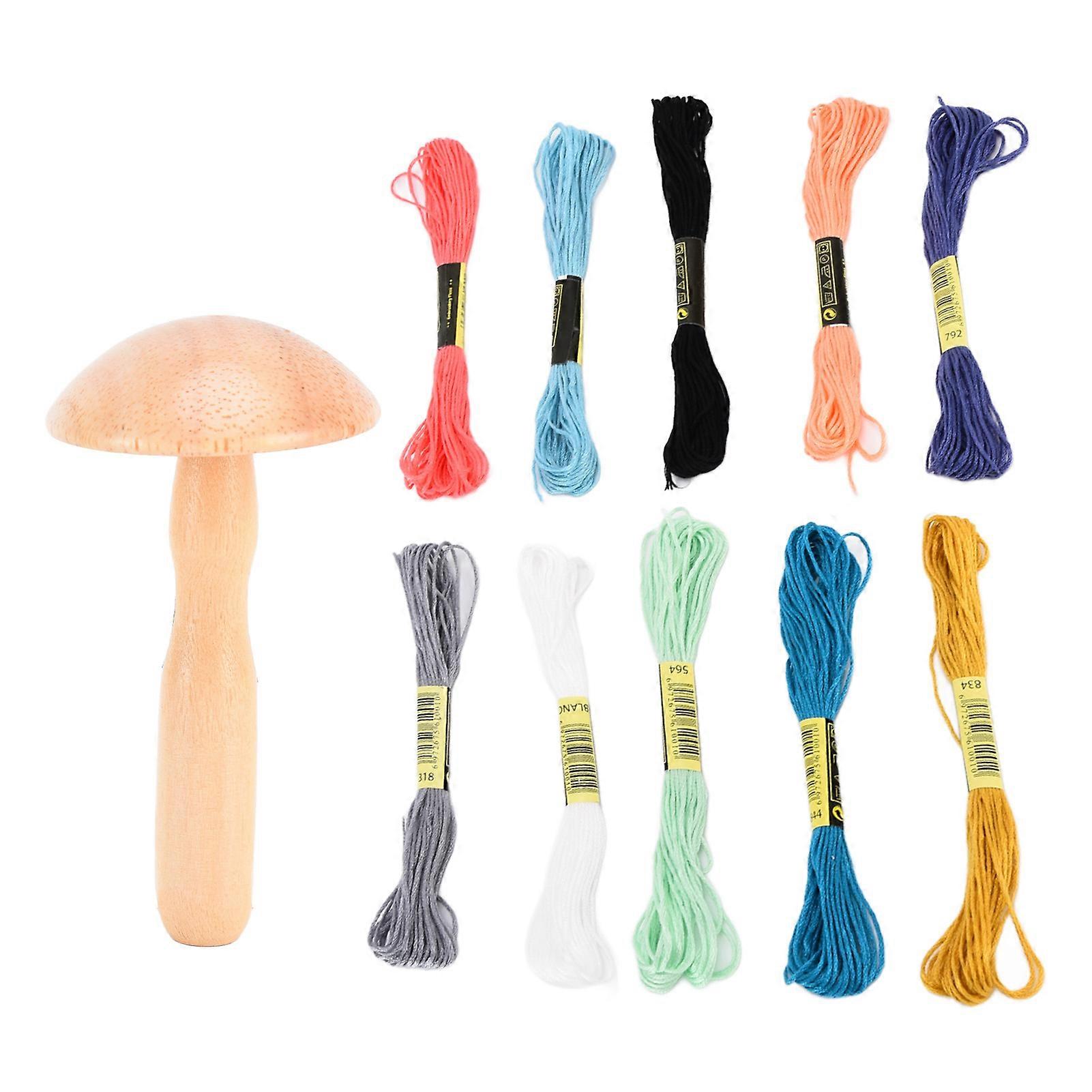 Kit de broderie avec aiguilles à poinçonner colorées et multifonctions