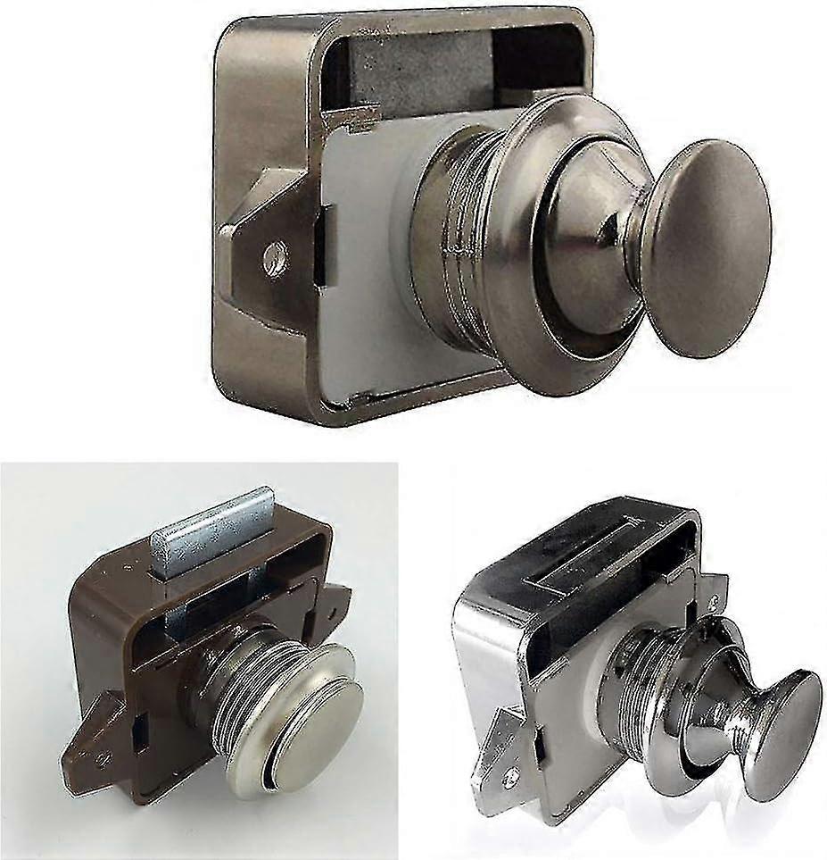 Button Door Key Pad Lock Push Button Catch Caravan Motorhome Door Lockchrome