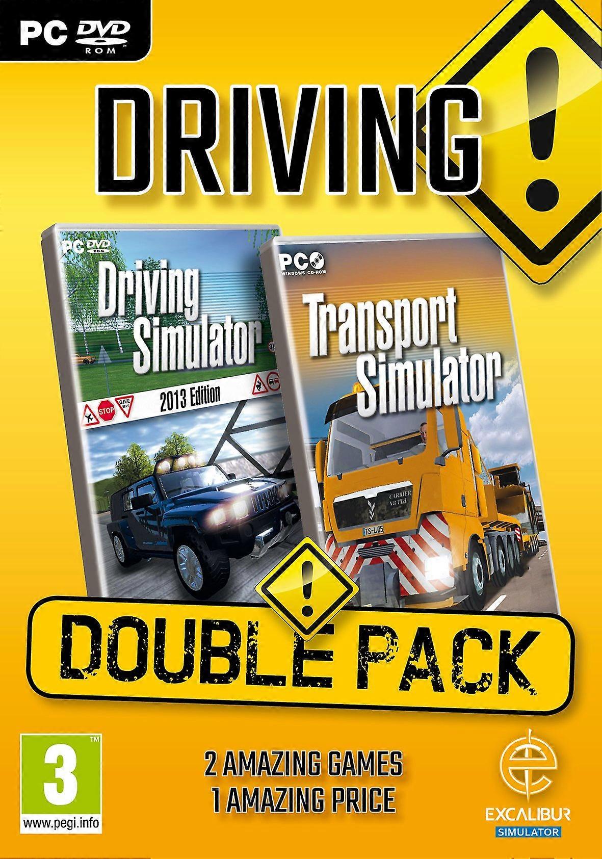 Driving Double Pack - Transport Simulator Plus Driving 2013 (PC DVD) - New & Sealed