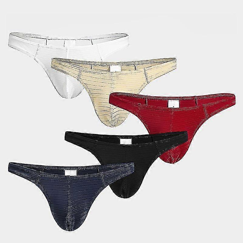 5pcs Different Colors Seductive Masculine Set String Thong For Men