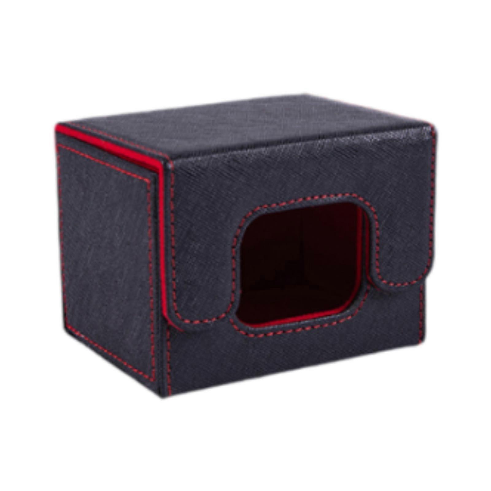 Trading Card Deck Box Kaarten Beschermer Draagbare Kaart Organizer Container Zwart