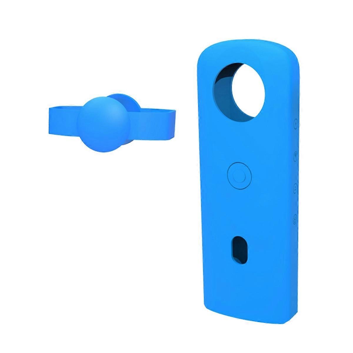 Silicone Case with Lens Cover for Theta SC2 360 Panoramic Camera Anti-Fall Protective Camera Accessories Blue