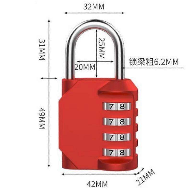 Password Locks 4 Digit Waterproof Outdoor Lock for Door Suitcase Bag Package Cabinet Locker Window Combination Padlock