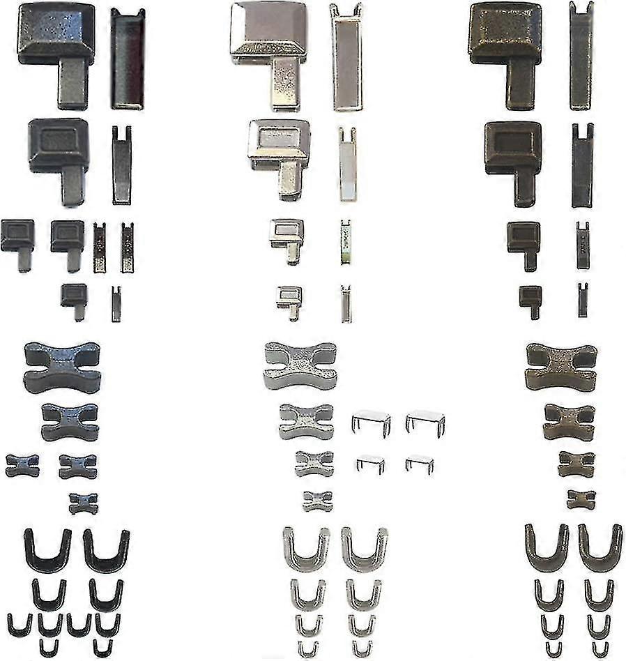 Zipper Repair Kit Metal Retainer Insertion Pin Zipper Top/bottom Stop (3 Colors) 13 Sets Zipper Fix Plug, Repair Down Zipper Stopper For Zipper Replac