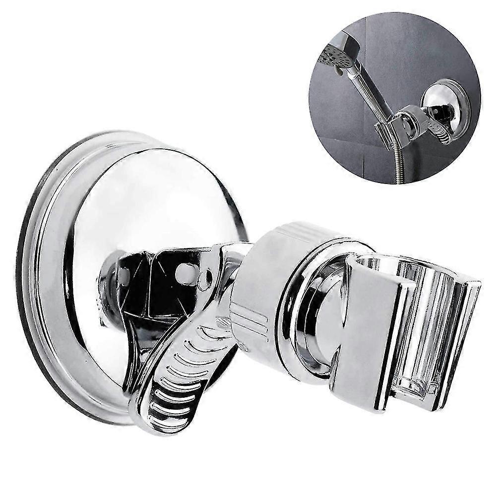 adjustable shower head holder, bathroom suction cup handheld shower head bracket, removable handheld showerhead wall mounted suction bracket