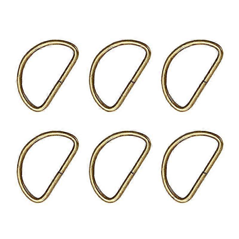 20pcs Metal Shoulder Strap D Ring Multipurpose Bag Webbing Ring Accessories For Luggage Clothes Backpack Belt (Bronze
