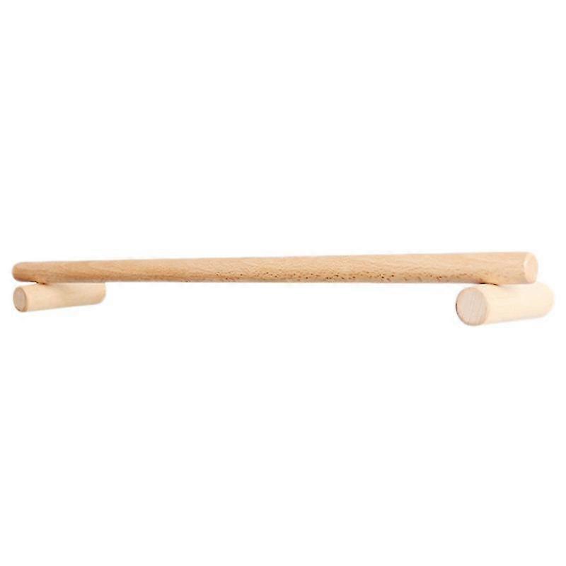 1pc Simple Towel Rack Wooden Single Towel Bar No Punch Storage Rack Towel Hanger For Bathromm Kitchen Home (45cm)