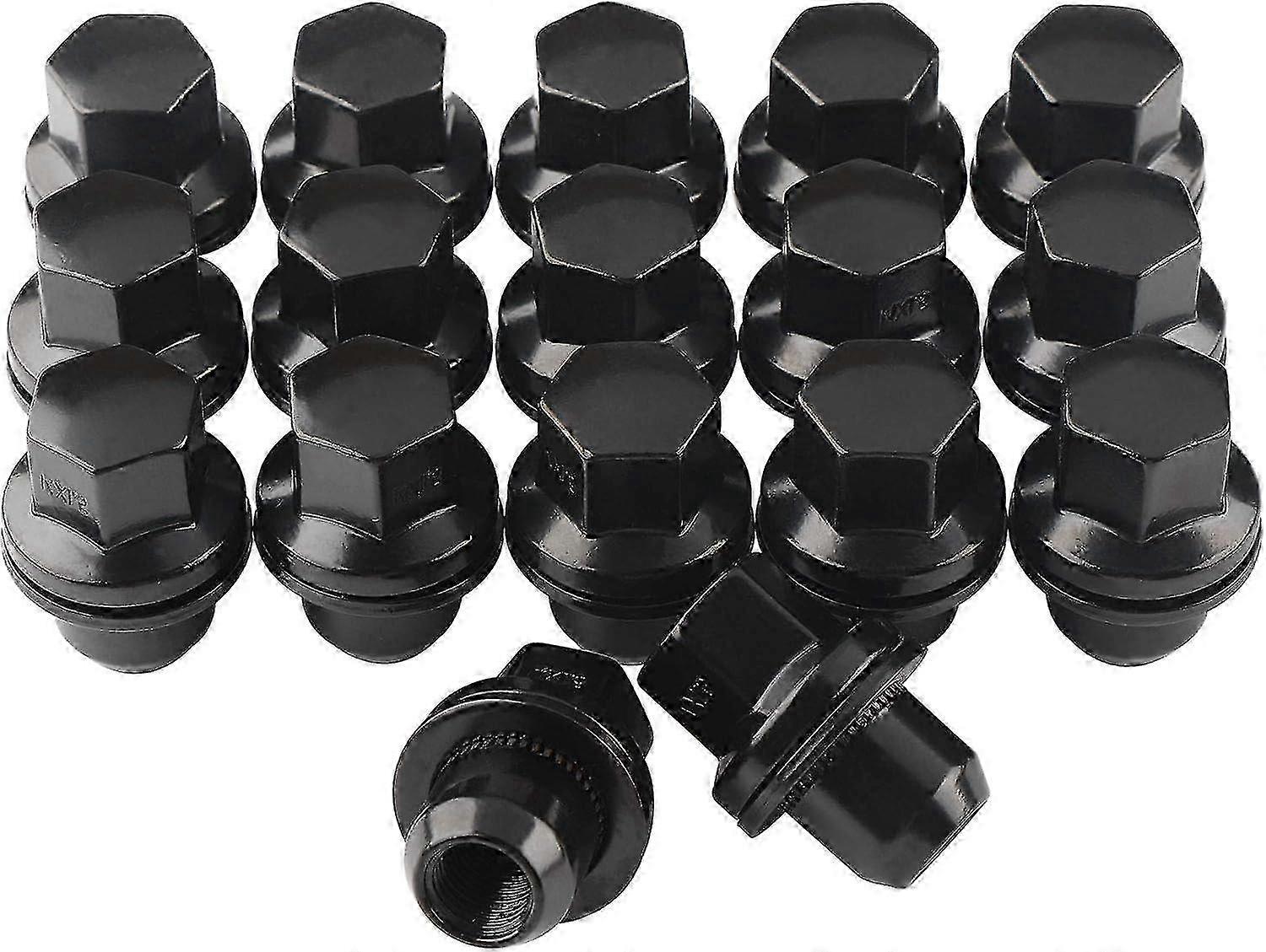 2024 20pcs 1.81" Black 14x1.5 Mag Seat Closed End Bulge Acorn Lug Nuts - 0.87" Hex Wheel Lug Nuts For Oem Factory Land Rover Lr3 Lr4 Range Rover & Spo