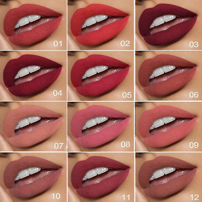 Muzxr- Lipstick Waterproof Lipstick Matte Pumpkin Color Finished Matte Lipstick Cosmetics Hzp