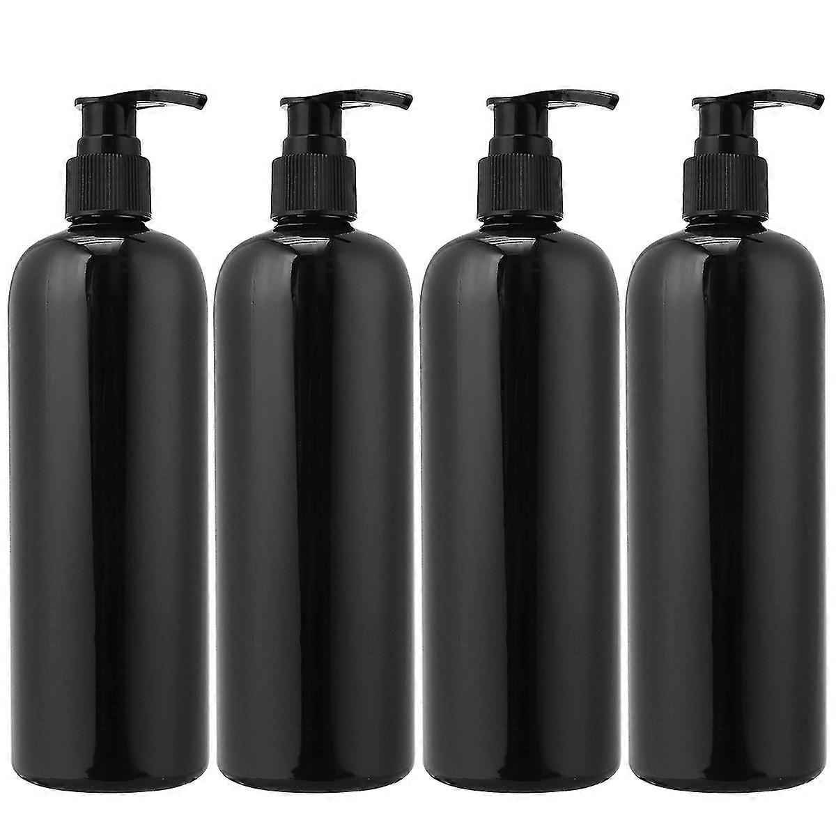 4pcs 500ml Press Pump Bottle Emuls Bottle Travel Subpackaing Bottle Able Bottle ( Bottle And Pump)