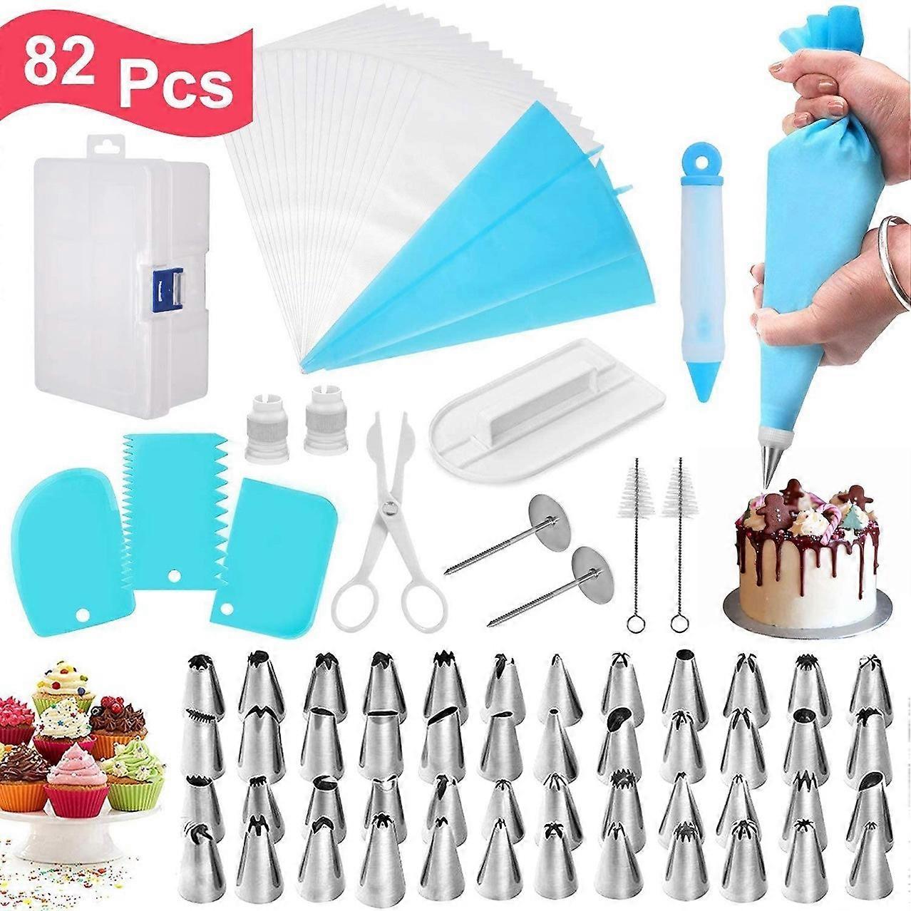 Cake Decorating Tools Cakes Turntable Kit Plastic Rotary Baking Stand Piping Nozzle Piping Bag Set Cake Accessories Cakes Tools