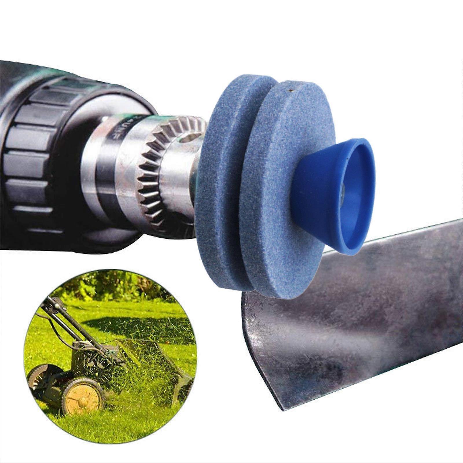 Lawnmower Dull Blade Sharpener Meadow Mower Blade Sharpener Tool Kit Universal Wear Proof Rotary Mower Blade Sharpeners Drill Attachment For Meadow Mo
