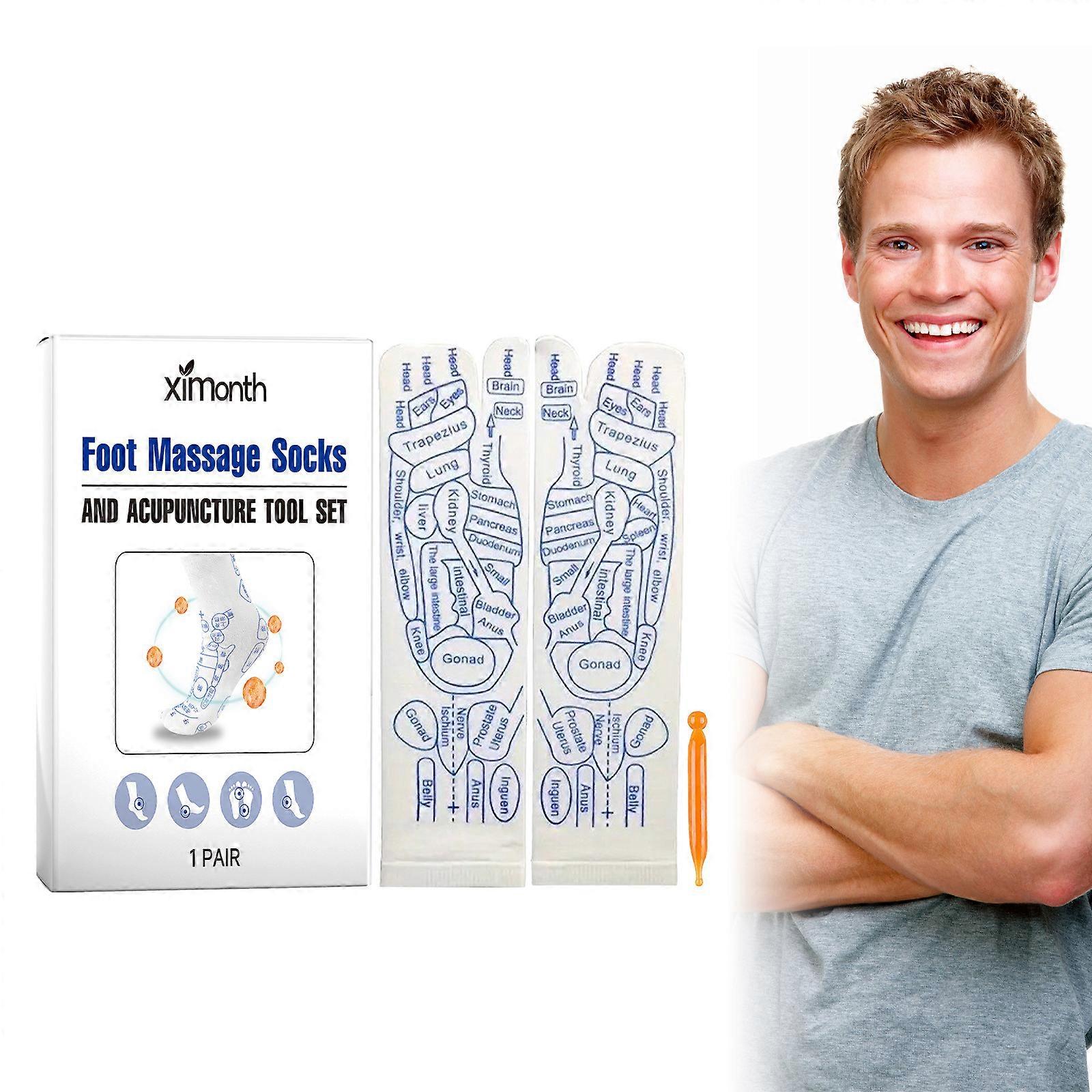 Jalkahierontasukat ja akupunktiotyökalusarja FLYE3631