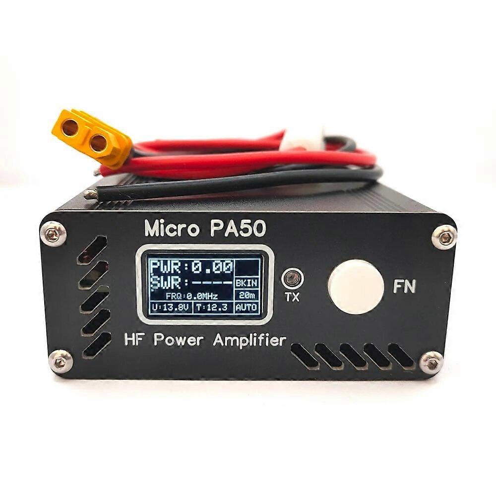50W 3.5MHz-28.5MHz Micro PA50 Digital Display Intelligent Shortwave HF Power Amplifier Power / SWR Meter + LPF Filter For Radios