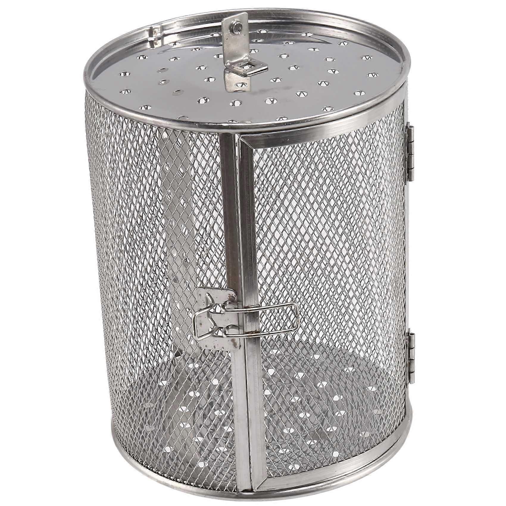 Rotisserie Basket,14X18cm Stainless Steel Oven Roast Basket Baking Cage for BBQ Grill Bakeware To