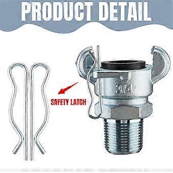 Venussar 6-Piece 1/2" NPT Iron Air Hose Fitting Set - Universal Chicago Coupling For Male/Female/Hose Ends