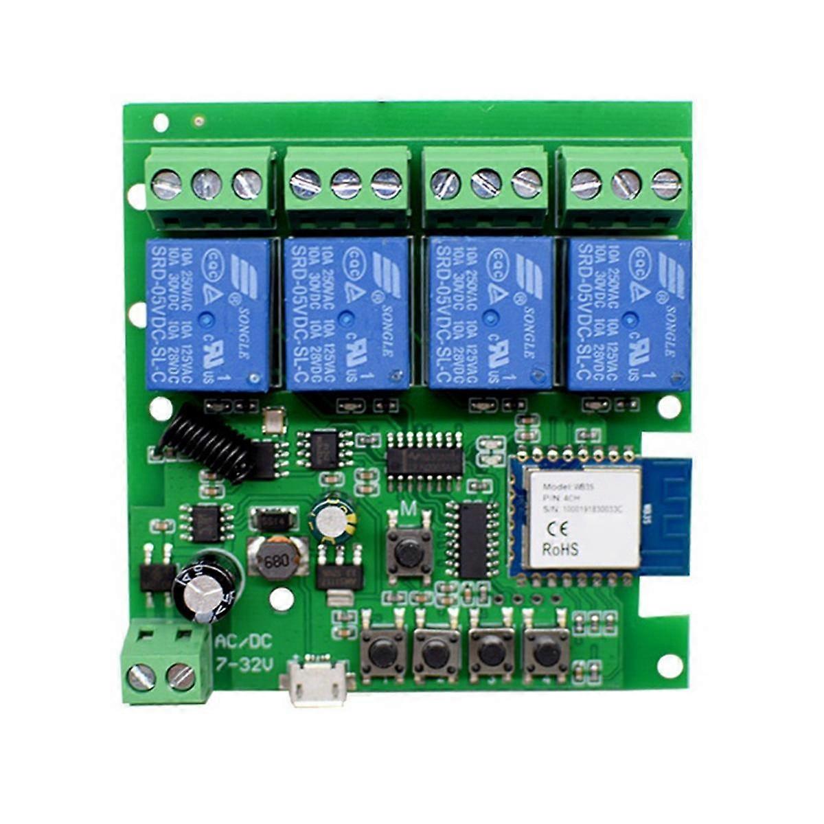 Tuya APP Smart Home Remote Control Module Switch Four-Channel Multi-Channel 5V12V 24V for Alexa Goo