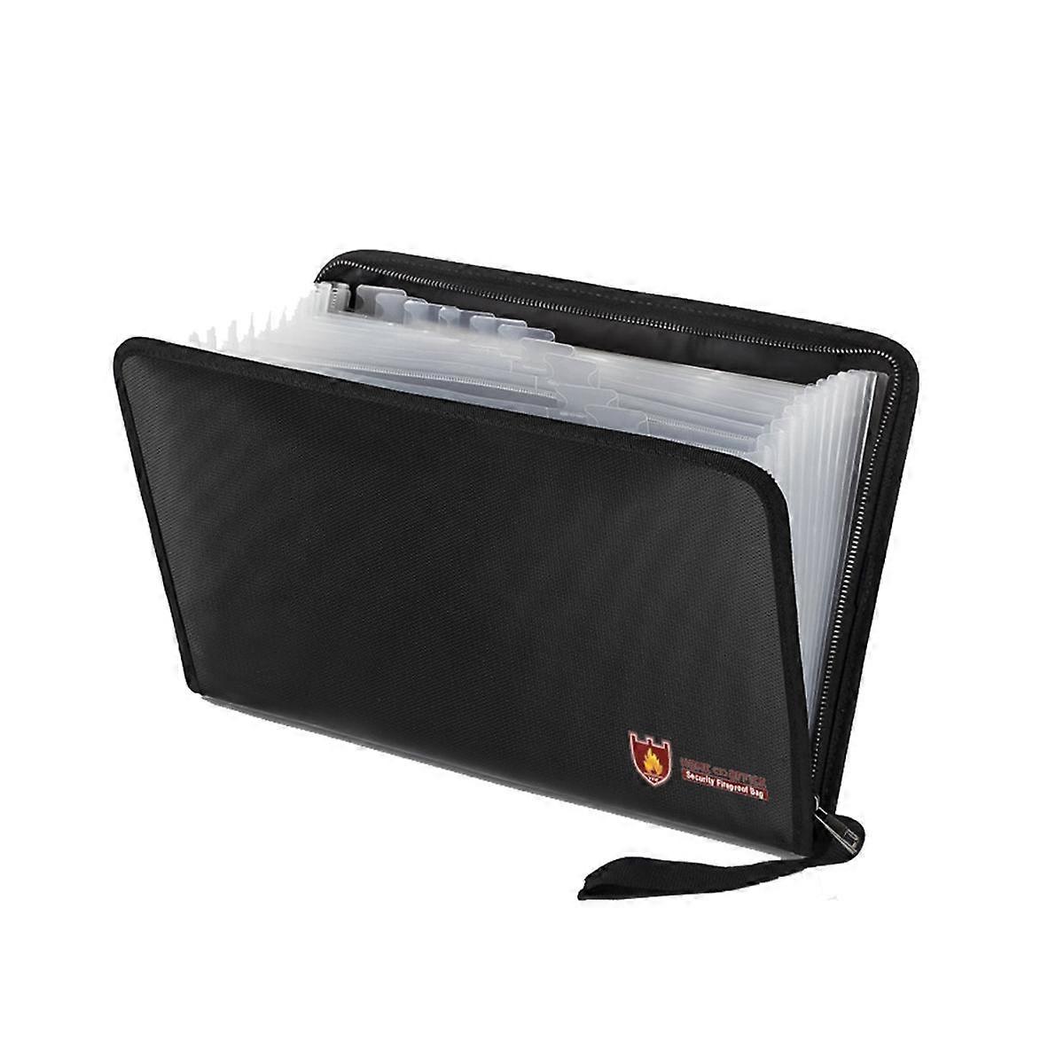 Fireproof Expanding File Folder, Fireproof File Folder Important Document Organizer Holder with Lab