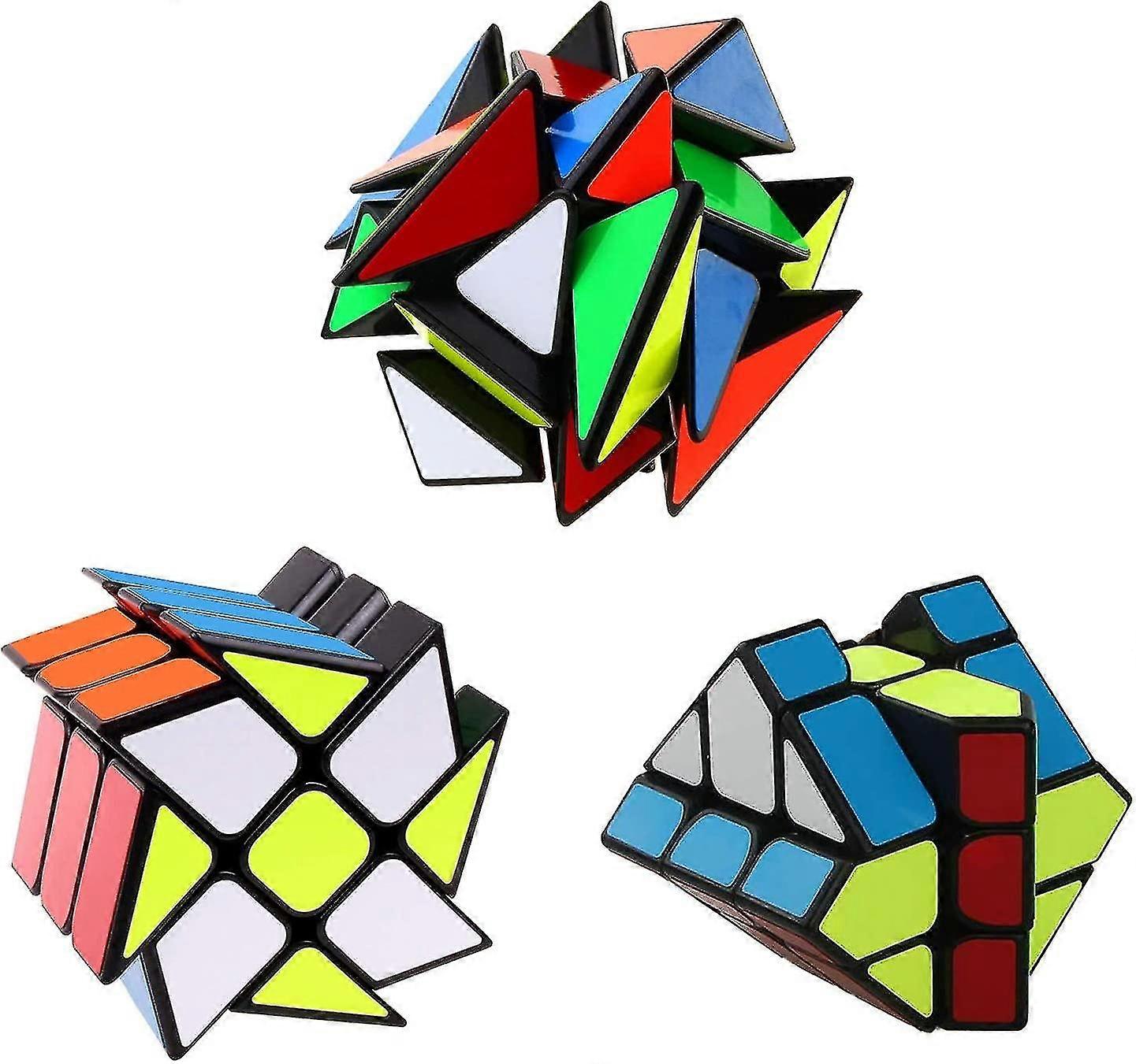 Speed Cube Set 3 Pack Speed Cube Bundle 3x3x3 Yj Cube Yongjun Axis V2 Cube Yj Cube 3x3 Sturdy And Smooth Speed Cube Puzz