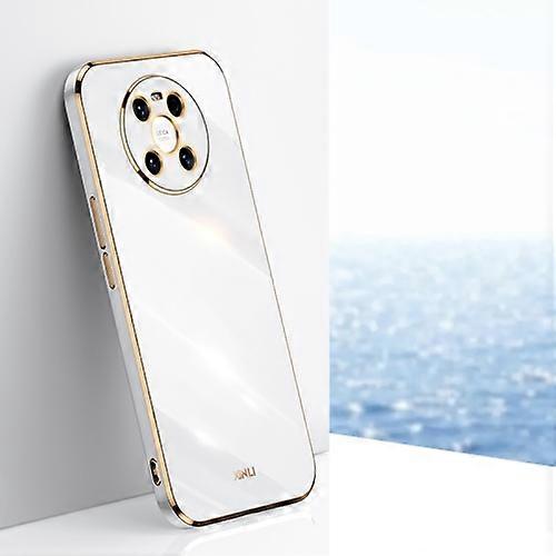 For Huawei Mate 40 XINLI Straight 6D Plating Gold Edge TPU Shockproof Case