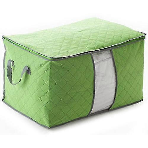 Portable Bamboo Charcoal Clothes Blanket Large Folding Bag Storage Box Organizer