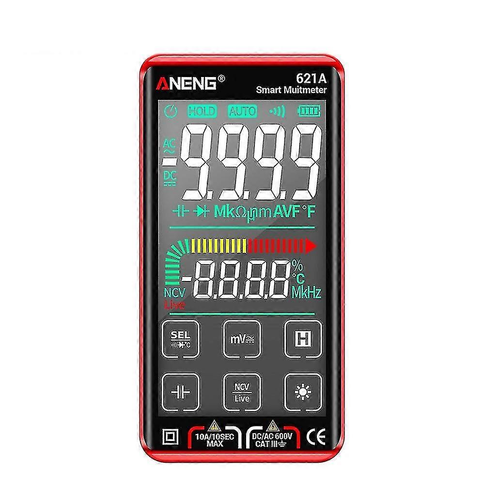 Aneng 621a Smart Digital Multimeter Touch Screen True Rms Dc/ac Red