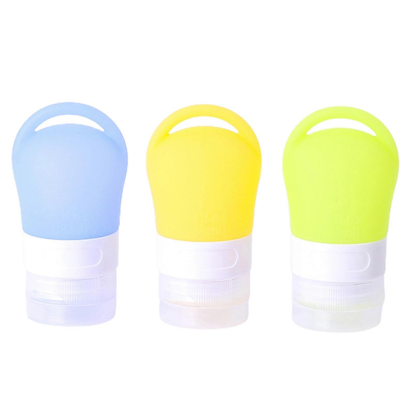38/60/90ML Dispenser Bottle with Hanging Hole Good Sealing Empty Shampoo Conditioner Body Wash Container Portable Soft Silicone Travel Bottle Travel C