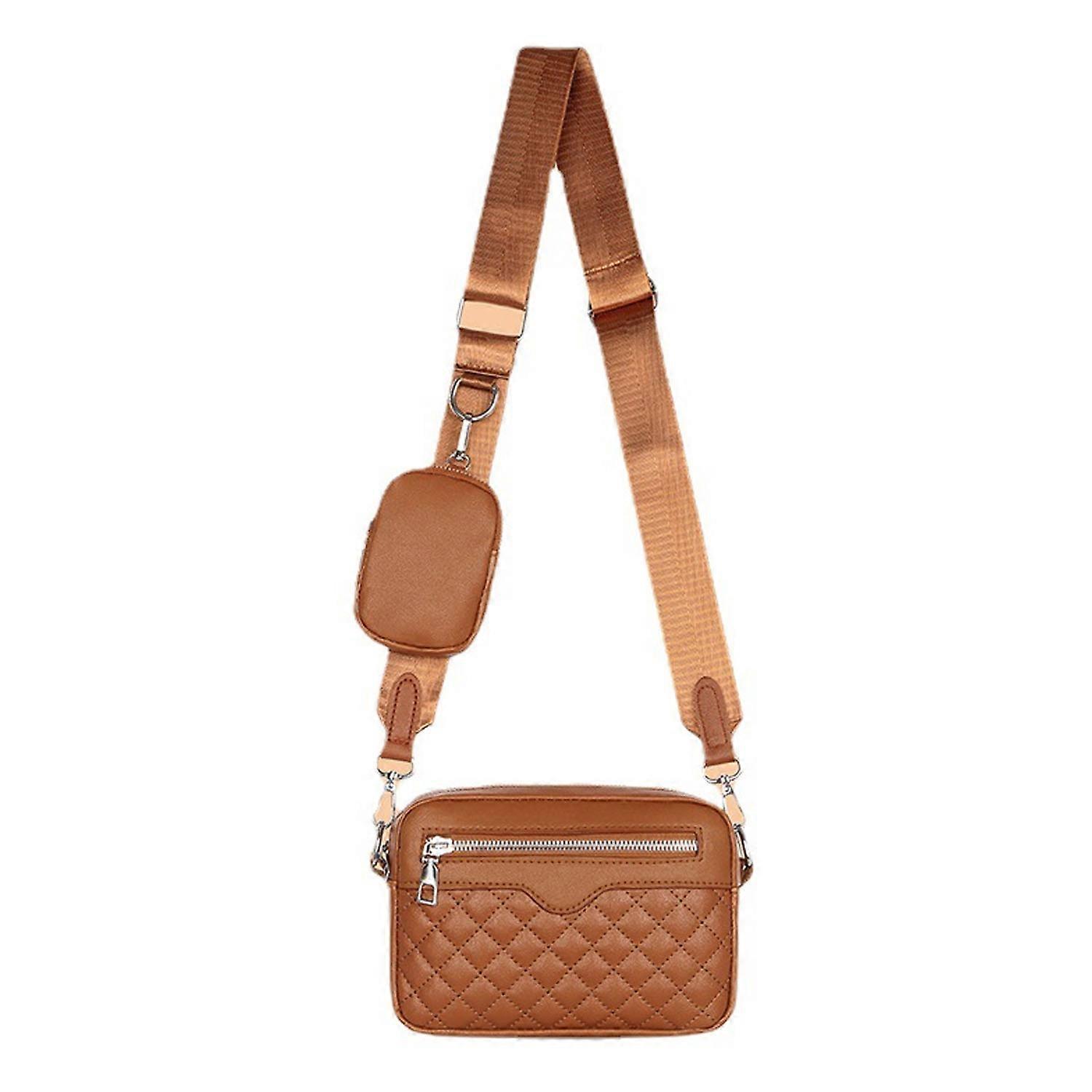 Brown Rhombus Shoulder Bag Messenger Bag