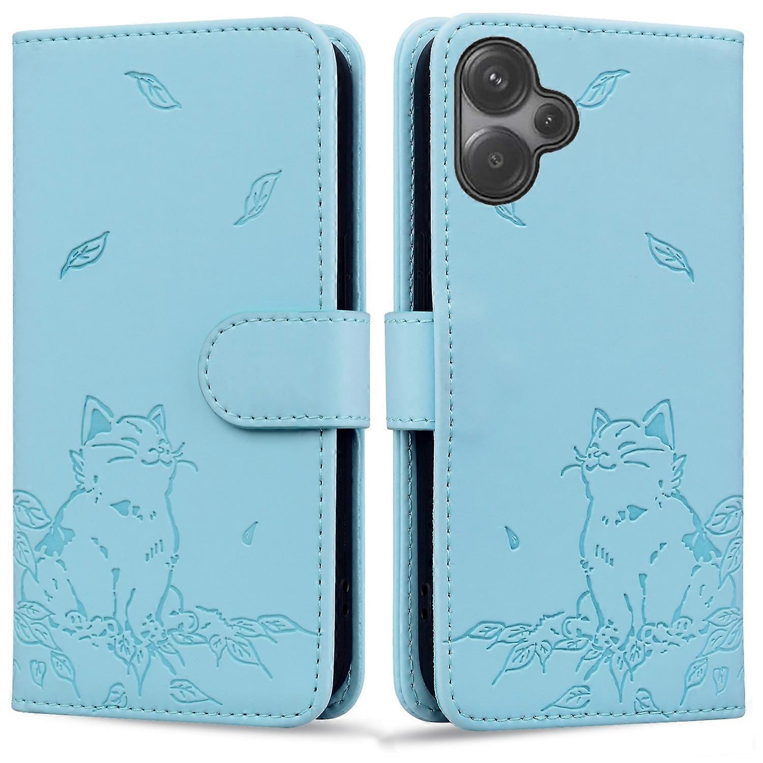 Cute Cat Leather Phone Case For Xiaomi Poco M6 4G