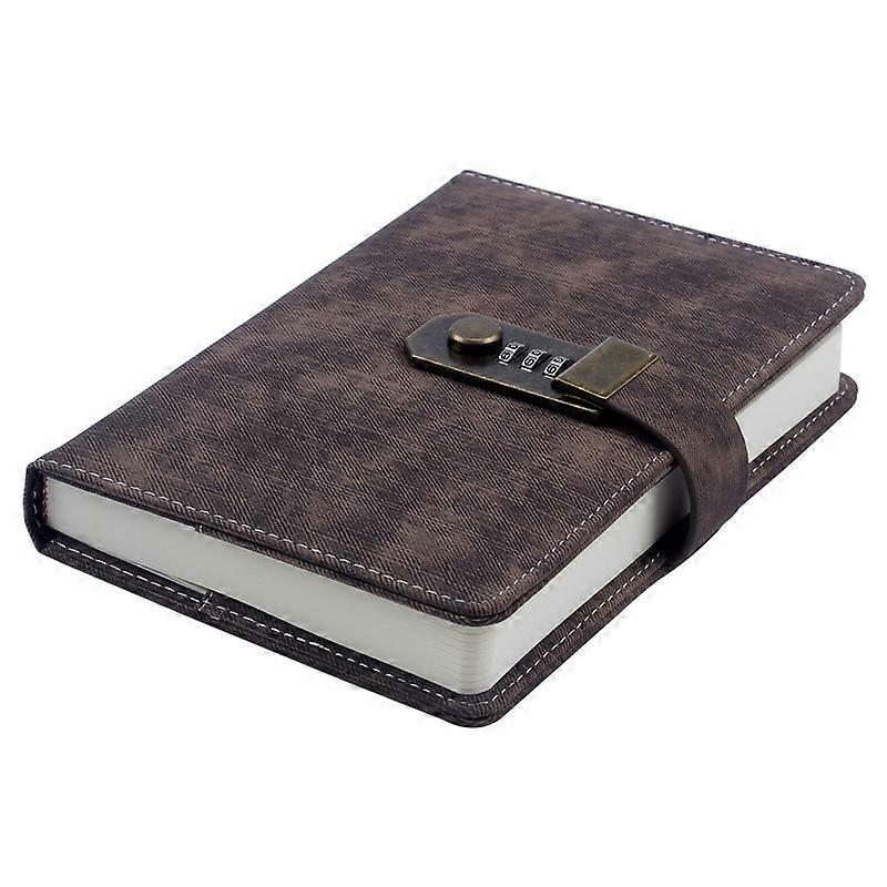 Notebook With Lock Password Notebook Notepad Secret Diary Notebook Lockable Journal Writing Notebook Imitation Leather