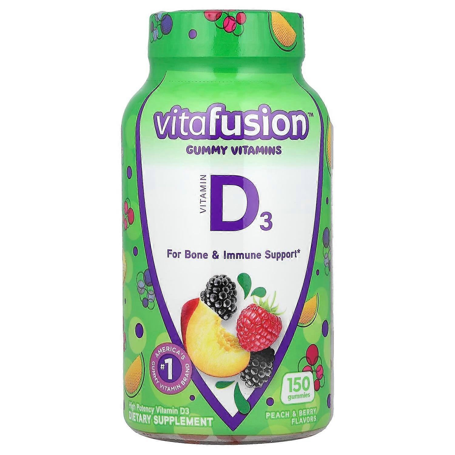 VitaFusion, Vitamin D3, Peach & Berry, 150 Gummies