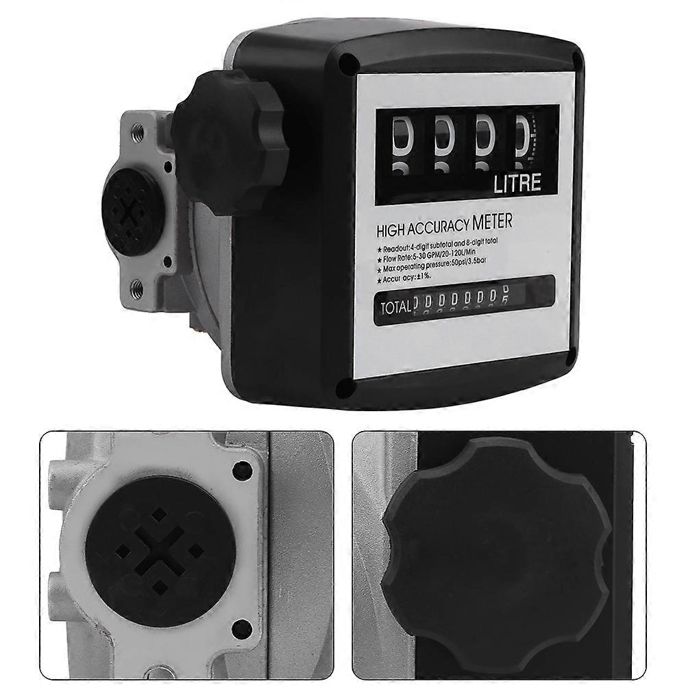 Mechanical 4 Digits High Accuracy Diesel Gasoline Fuel Meter Oil Flow Mannual Counter 5-30 GPM