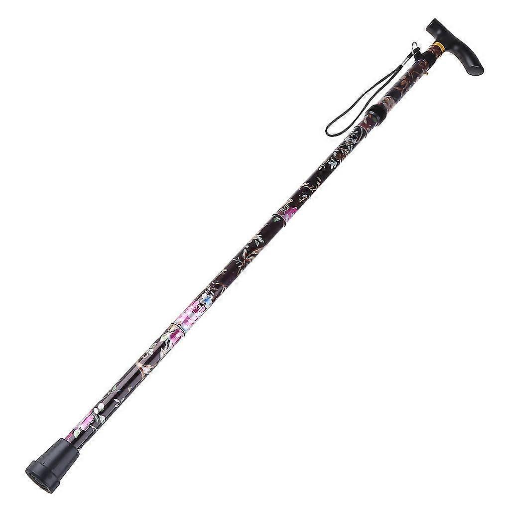 Collapsible Cane Elder Cane Walking Trusty Stick Crutches Telescopic Folding