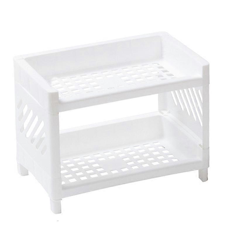 Double-layer desk storage rack, storage box, cosmetic box, stationery rack
