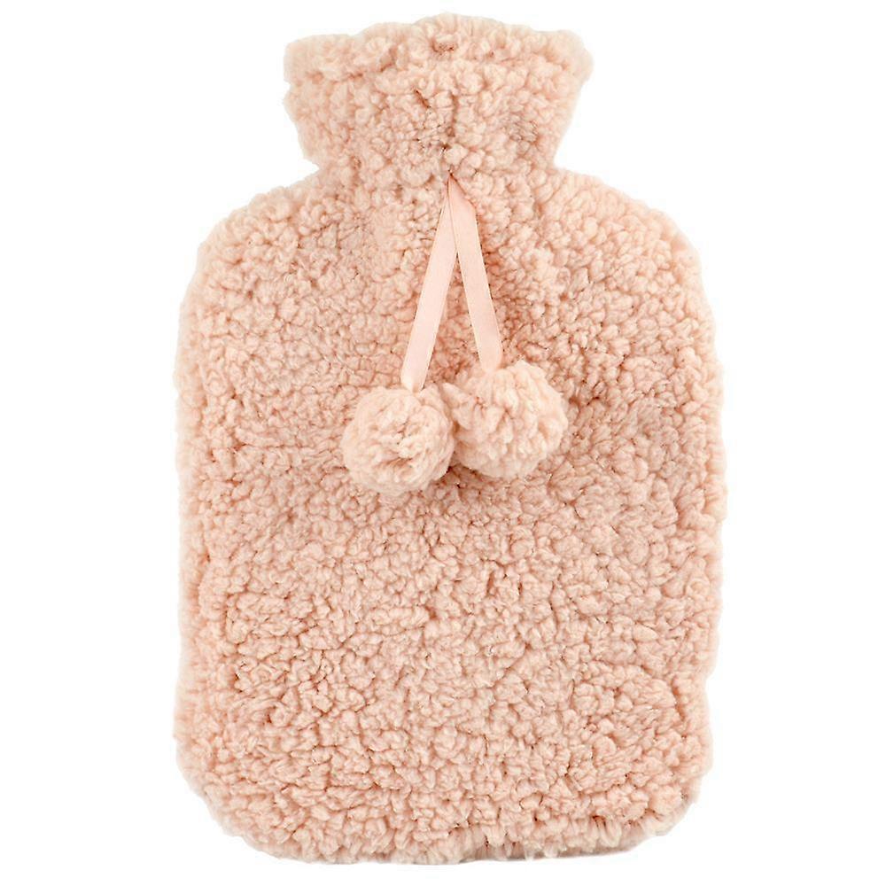 A2Z Hot Water Bottle 2 Litre Plush Teddy Fur Fleece Cover Rubber Hot Water Bag