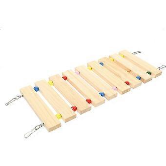 Kleine Lebewesen Spielzeug hölzerne Hamsterbrücke Kletterleiter Hamsterbrücke flexible biegsame Kletterleiter hängendes hölzernes Kauspielzeug für Vogel Papagei Guine