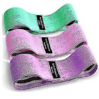 Bande di resistenza in tessuto con 3 livelli di forza per Yoga, Pilates, Fitness, Squat, Ponti per glutei