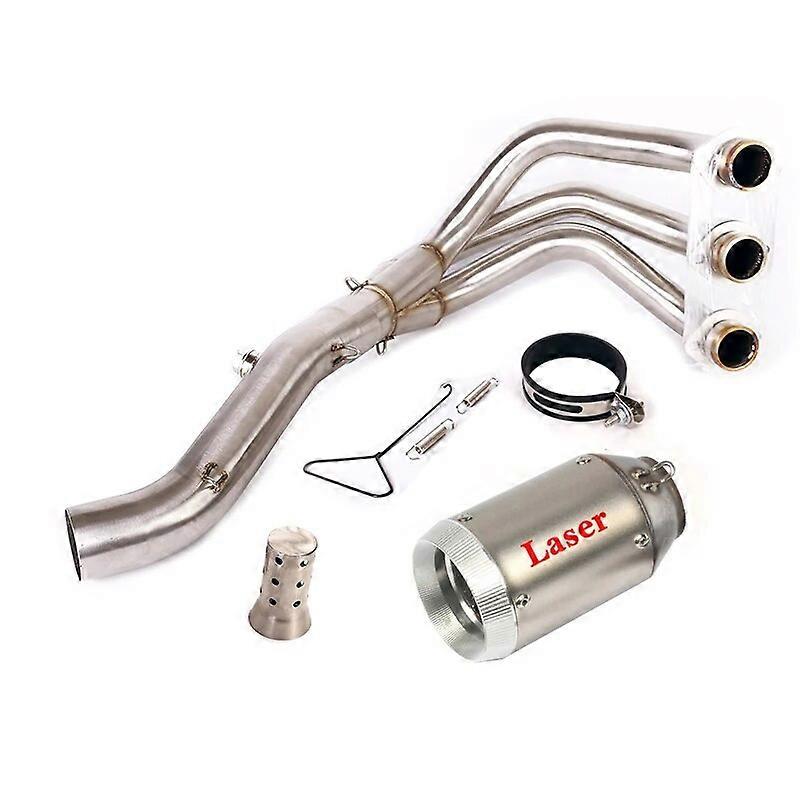 Volle System Motorrad Racing Auspuff Flucht Fr Yamaha MT-09 MT09 FZ-09 Gendert Vorne Link Rohr Carbon Faser Schalldmpfer DB Mrder